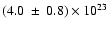 $(4.0~\pm~0.8) \times 10^{23} $