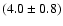 $(4.0 \pm 0.8)$