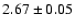 $2.67\pm0.05$