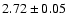 $ 2.72\pm0.05 $