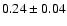 $0.24\pm0.04$