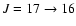 $J=17\rightarrow 16$