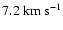 $7.2~\rm km~s^{-1}$