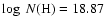 $\log~ N(\rm H) = 18.87$