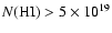 $N\rm (HI) >5 \times 10^{19}$