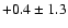 $+0.4\pm1.3$