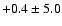 $+0.4\pm5.0$