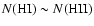 $N({\rm HI}) \sim N(\rm HII)$