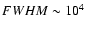 $FWHM \sim 10^{4}$