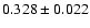 $0.328 \pm 0.022$