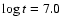 $\log t = 7.0$