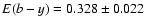 $E(b-y) = 0.328\pm0.022$