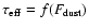 $\tau_{\rm eff} = f(F_{\rm dust})$