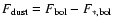 $F_{\rm dust} = F_{\rm bol} - F_{\rm *, bol}$