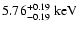 $5.76_{-0.19}^{+0.19}~\rm keV$