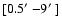 $[0.5\hbox{$^\prime$ }{-}9\hbox{$^\prime$ }]$
