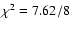 $\chi^2 =
7.62/8$