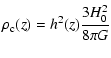 $\displaystyle \rho_{\rm c}(z) = h^{2}(z) \frac{3 H_0^2}{ 8 \pi G}$
