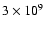 $3\times 10^9$