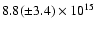 $8.8(\pm3.4) \times 10^{15}$