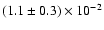 $(1.1\pm0.3)\times10^{-2}$