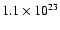 $1.1 \times 10^{23}$