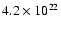 $4.2\times10^{22}$
