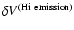 $\delta V^{{\rm (H {\sc i}~emission)}}$