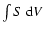 $\int
S~{\rm d}V$