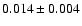 $0.014\pm0.004$