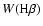 $W({\rm H}\beta )$
