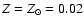 $Z=Z_{\odot }=0.02$