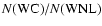 $N({\rm WC})/N({\rm WNL})$