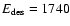 $E_{\rm
des}=1740$