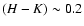 $(H - K) \sim 0.2$