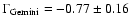 $\Gamma_{\rm Gemini} = -0.77 \pm 0.16$