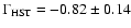 $\Gamma_{\rm HST} = -0.82 \pm 0.14$
