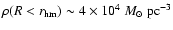 $\rho(R<r_{\rm hm}) \sim 4\times 10^4~M_\odot~{\rm pc}^{-3}$
