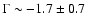 $\Gamma \sim -1.7 \pm 0.7$