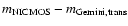 $m_{\rm NICMOS} - m_{\rm Gemini,trans}$