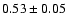 $0.53 \pm 0.05$