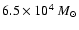 $6.5
\times 10^{4}~M_\odot$
