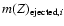 $m(Z)_{{\rm ejected},i}$