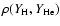 $\rho (Y_{\rm H},Y_{\rm He})$