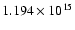 $1.194\times 10^{15}$