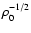 $\rho_0^{-1/2}$