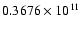 $0.3676\times10^{11}$