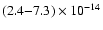 $(2.4 {-} 7.3)\times 10^{-14}$