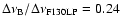 $
\Delta \nu_{\rm B}/\Delta \nu_{\rm F130LP} = 0.24$