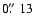 $0\hbox{$.\!\!^{\prime\prime}$ }13$